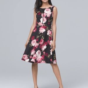 White House Black Market Floral Scuba Dress